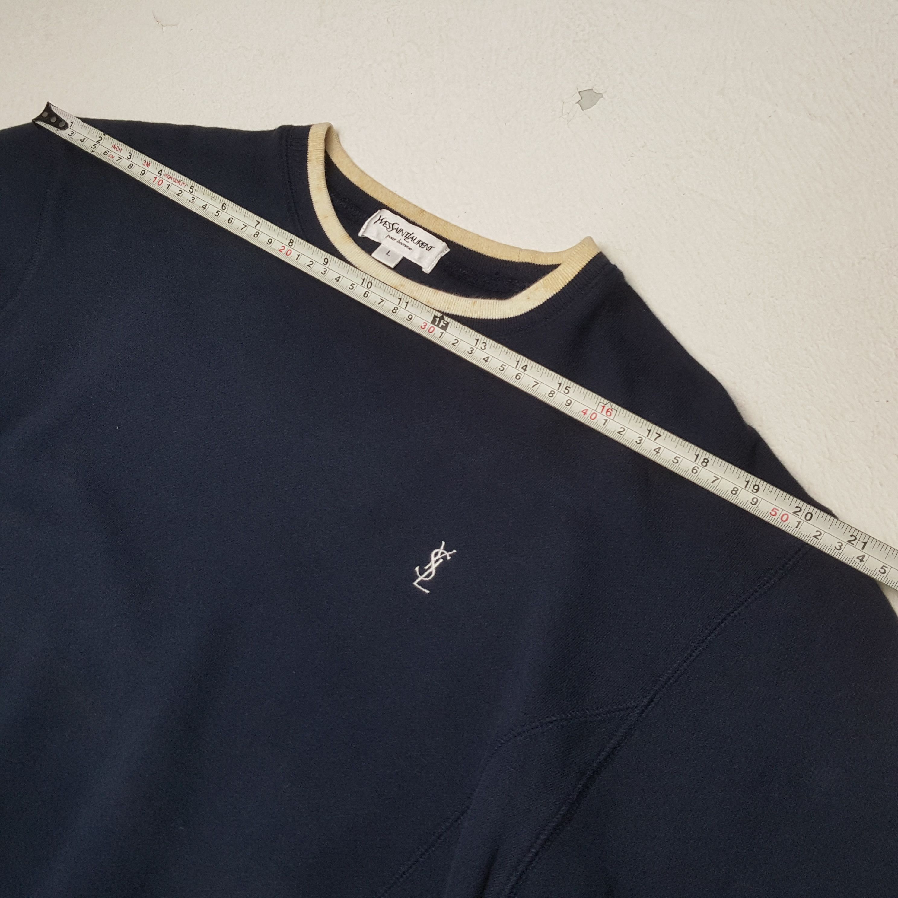 Vintage × Yves Saint Laurent YVES SAINT LAURENT Luxury Brand Small Logo Sweatshirt Size US M / EU 48-50 / 2 - 5 Thumbnail