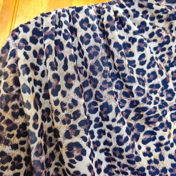 Other NWT Marissa Olivia High Neck Long-sleeved Leopard Print Top Size L / US 10 / IT 46 - 5 Thumbnail