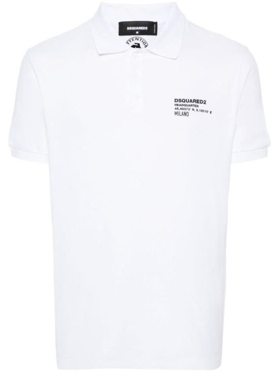 Dsquared2 DSQUARED2 Men Polo Shirts S74GL0082 S22743100 White Size US S / EU 44-46 / 1 - 1 Thumbnail