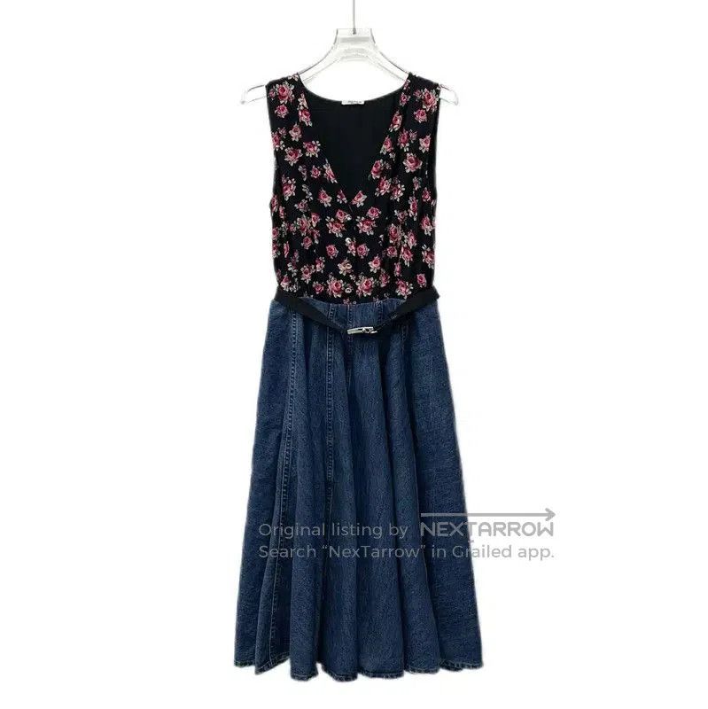 Miu Miu Miu Miu Colorblock Cotton Dress for Women . Size M / US 6-8 / IT 42-44 - 1 Thumbnail