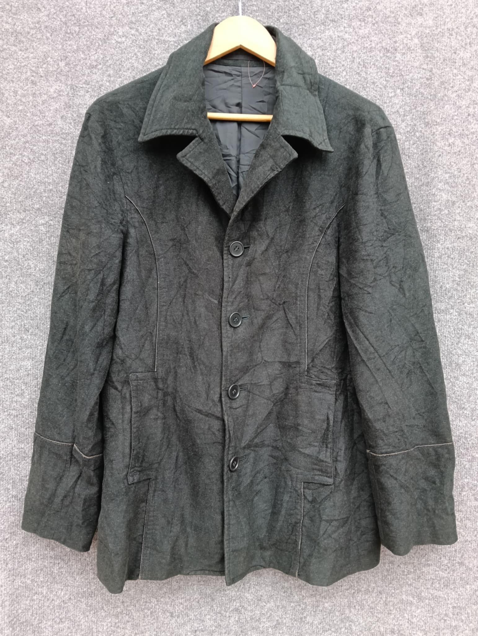ABAHOUSE Abahouse Japan textured crickle fabric blazer jacket black. Size US M / EU 48-50 / 2 - 1 Thumbnail