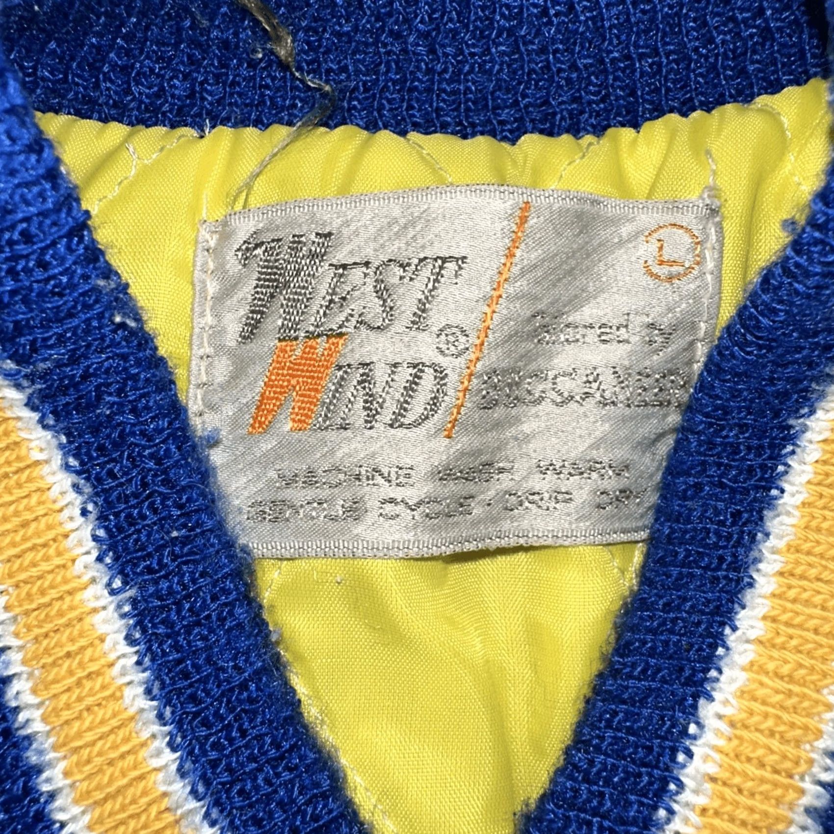 Vintage VINTAGE Westwind Baseball Jacket Men's Blue 1970S Bomber L Blue Raiders Size US L / EU 52-54 / 3 - 7 Thumbnail