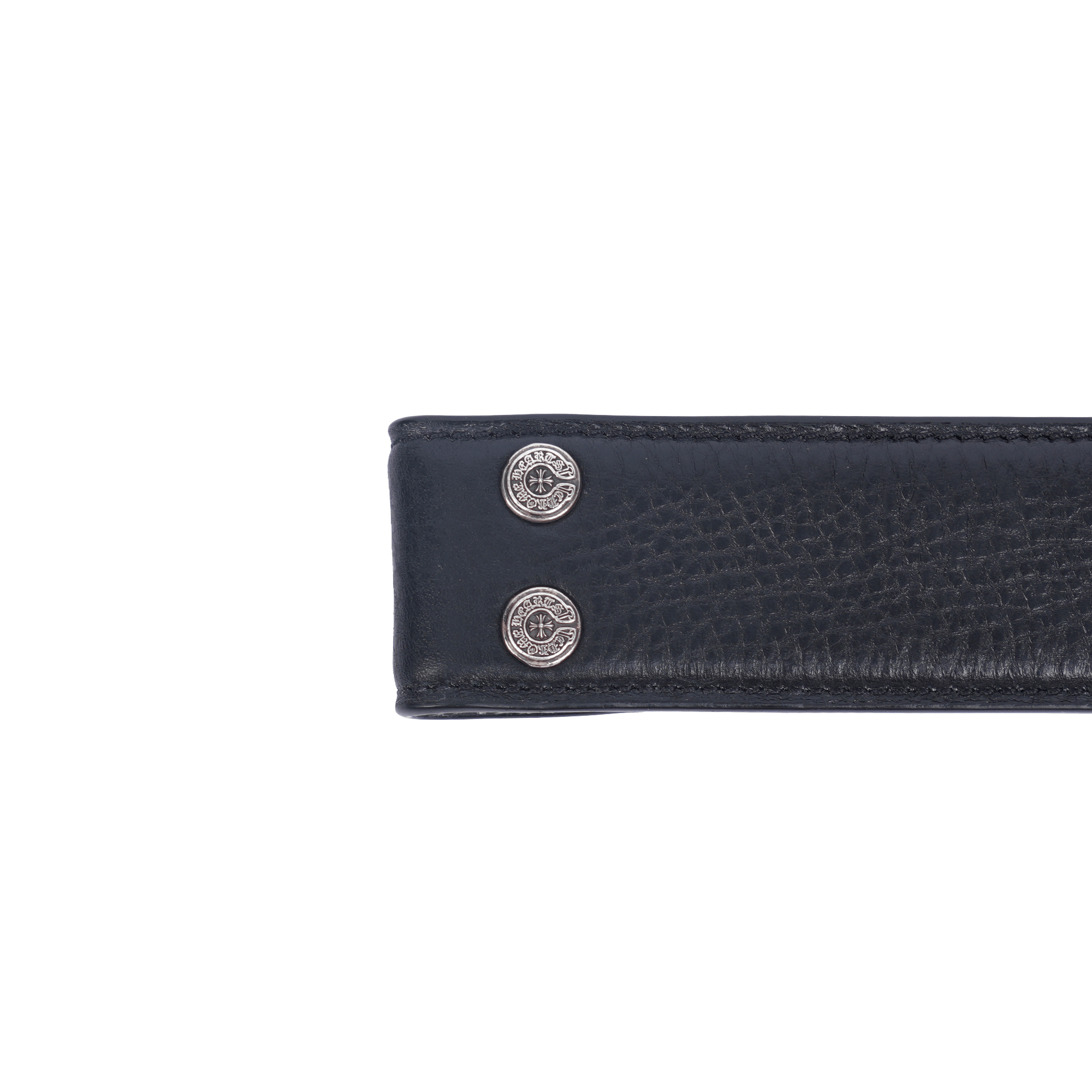 Chrome Hearts CHROME HEARTS PLAIN BLACK BELT STRAP 1.5" SIZE 40 Size 40 - 2 Thumbnail