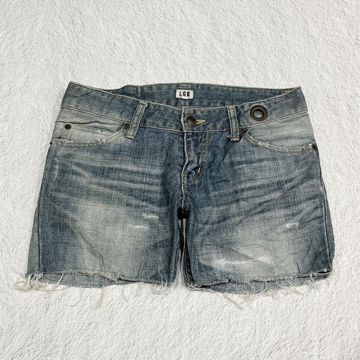 Le Grande Bleu (L.G.B.) 2000s L.G.B. If Six Was Nine Distressed Cut Denim Size US 30 / EU 46 - 3 Thumbnail