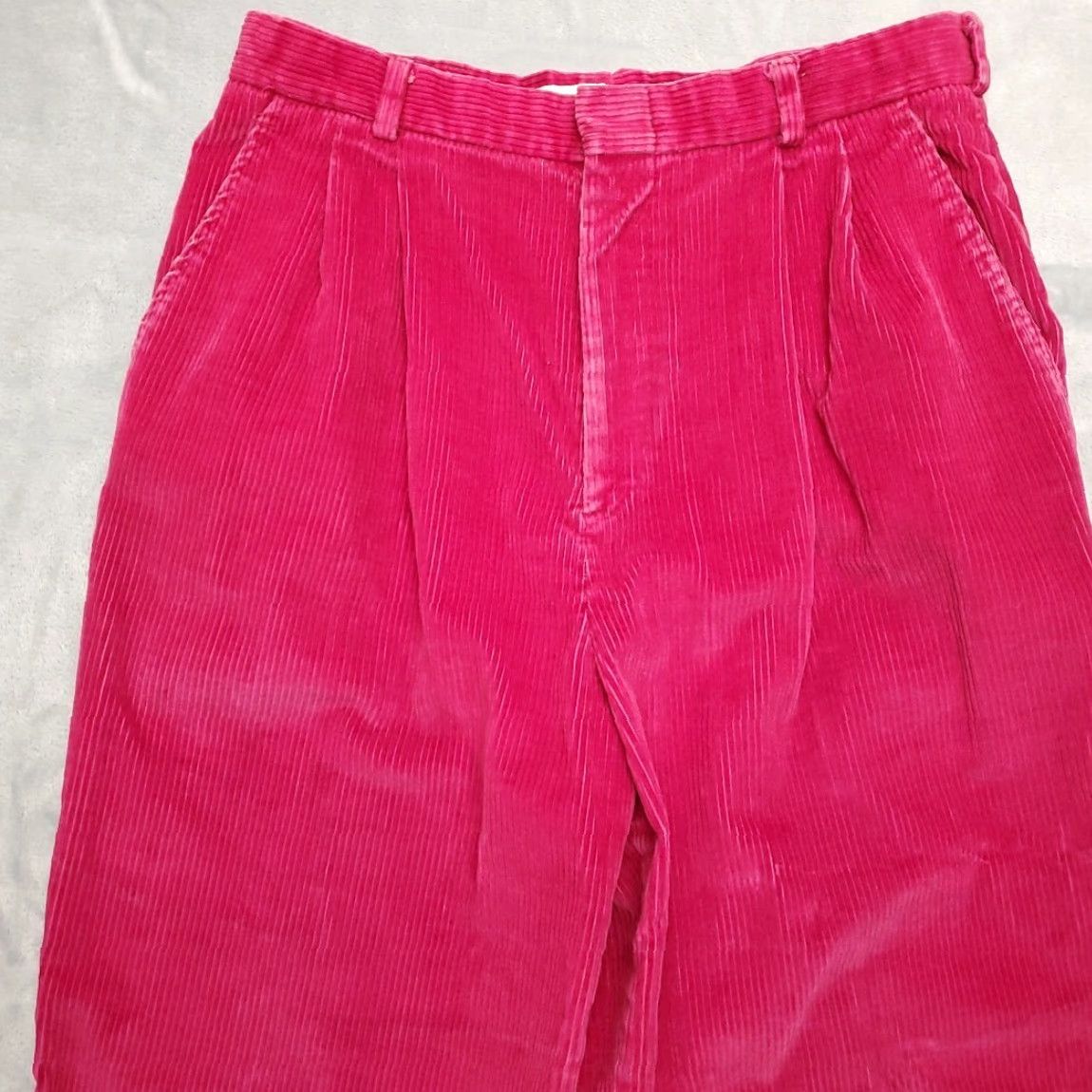 Vintage VINTAGE LL Bean Pants Womens 14 Pink Corduroy Wide Wale Pleated Front Classic Retro 90s Size 36" / US 14 / IT 50 - 4 Thumbnail