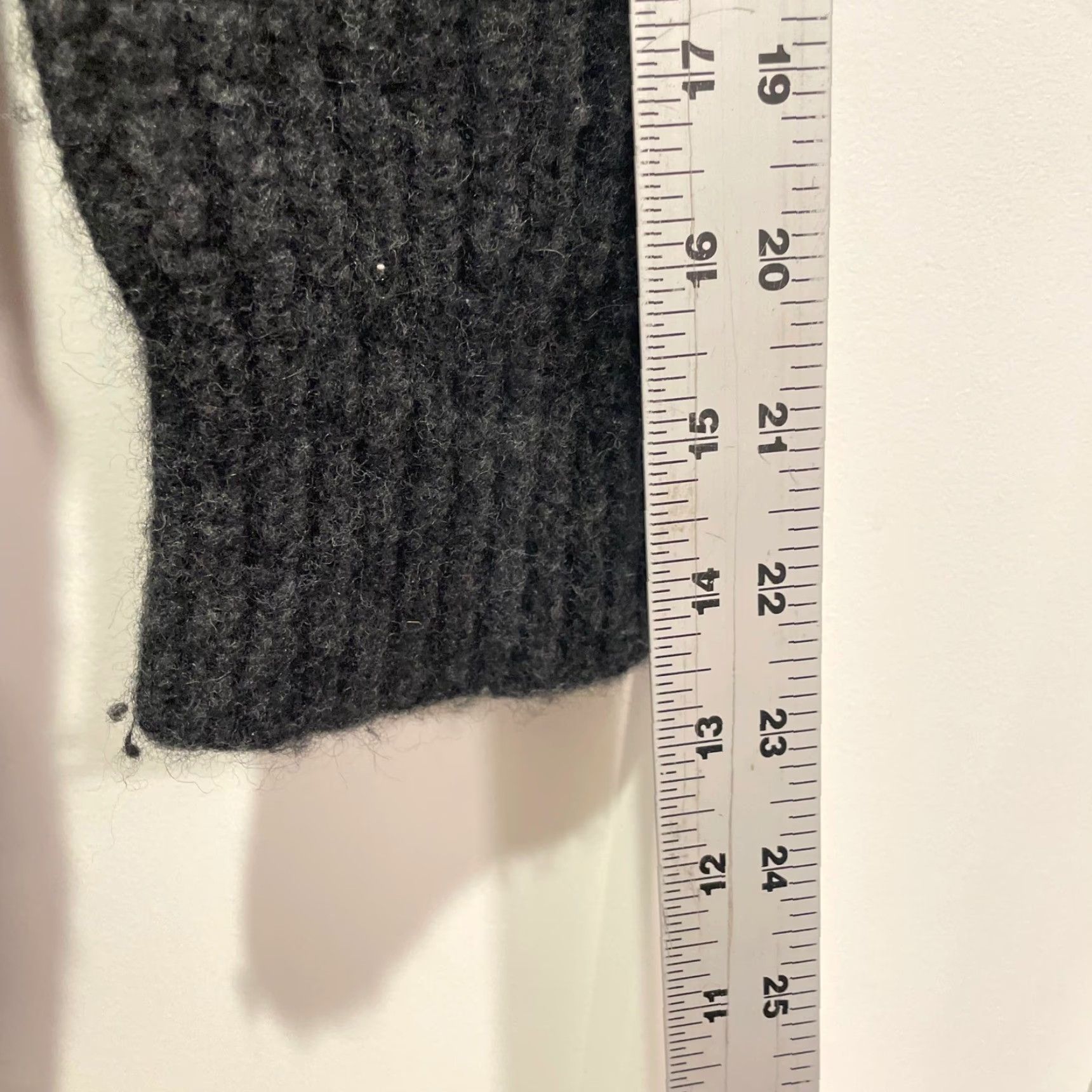 Vintage Amour Vert Cardigan Women Gray Open Front Knit Wool Blend Ribbed Size M Size M / US 6-8 / IT 42-44 - 7 Thumbnail