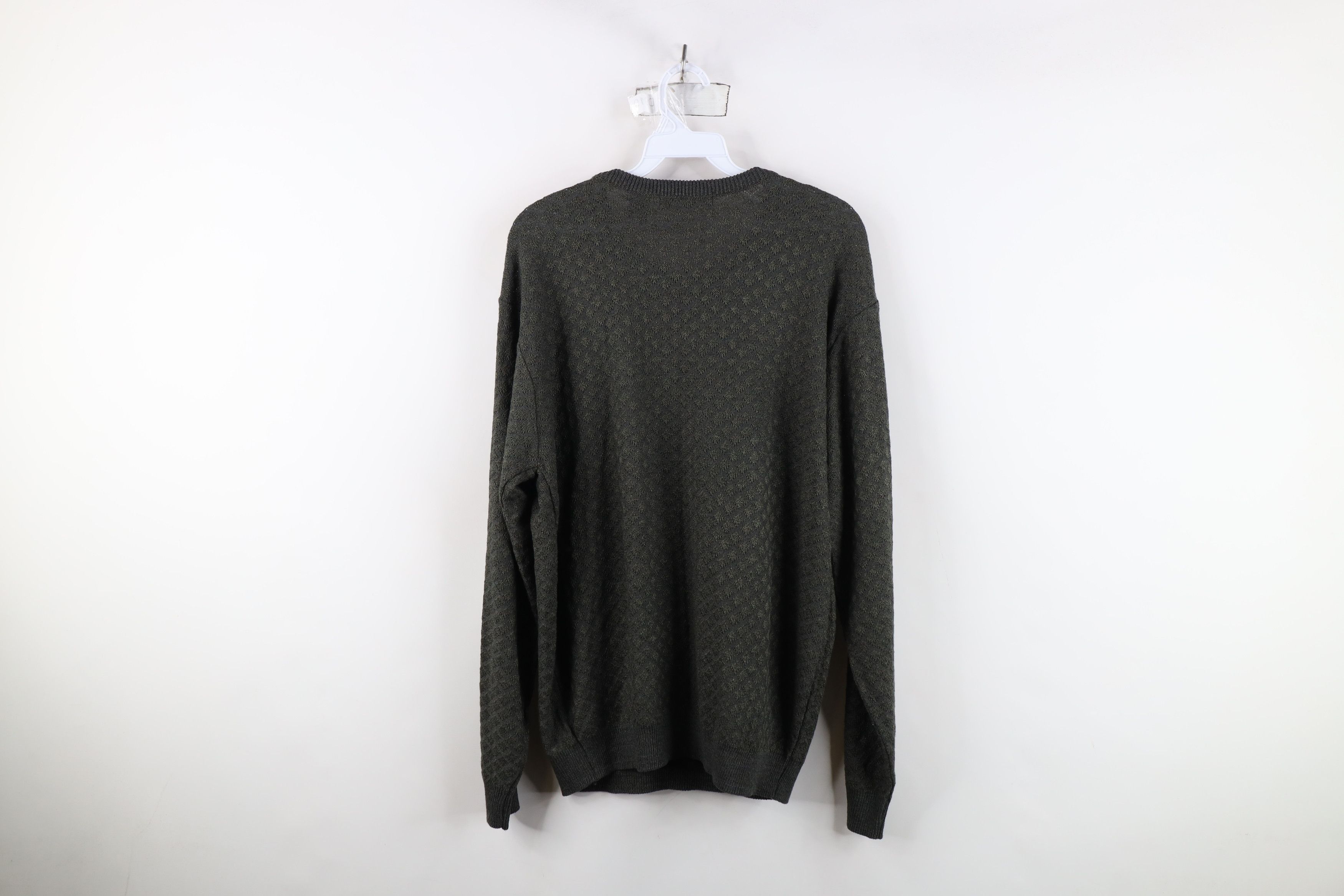 Vintage Vintage 90s Streetwear Diamond Knit Crewneck Sweater Size US M / EU 48-50 / 2 - 8 Thumbnail
