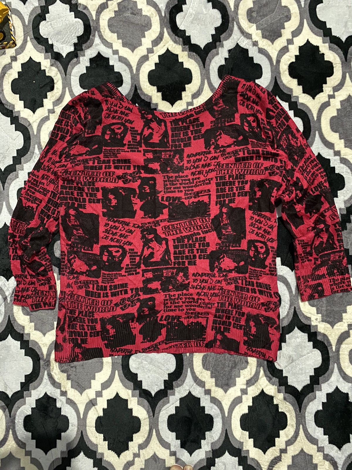 Vintage Colza Full Printed Knit Like Hyteric Glamour
