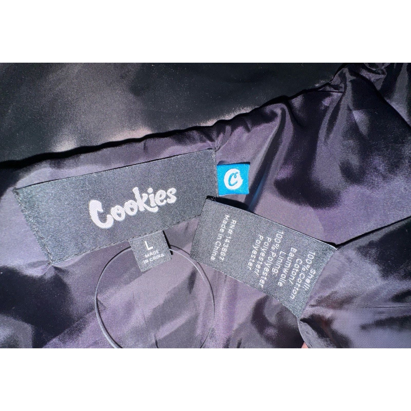 Cookies Cookies SF Award Tour Quilted Nylon Puffer Jacket Lg Blk New Size US L / EU 52-54 / 3 - 9 Thumbnail