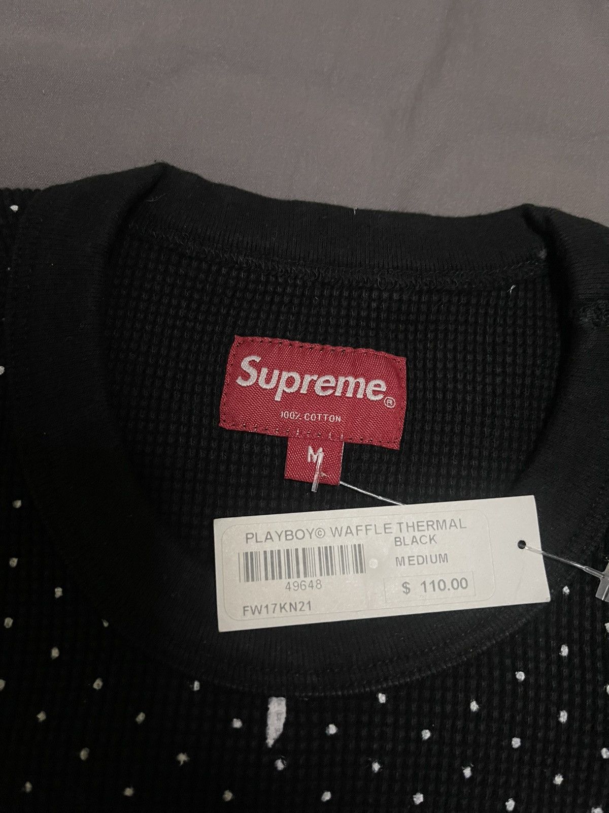 Playboy × Supreme Supreme playboy waffle thermal crewneck crew Size US M / EU 48-50 / 2 - 3 Thumbnail