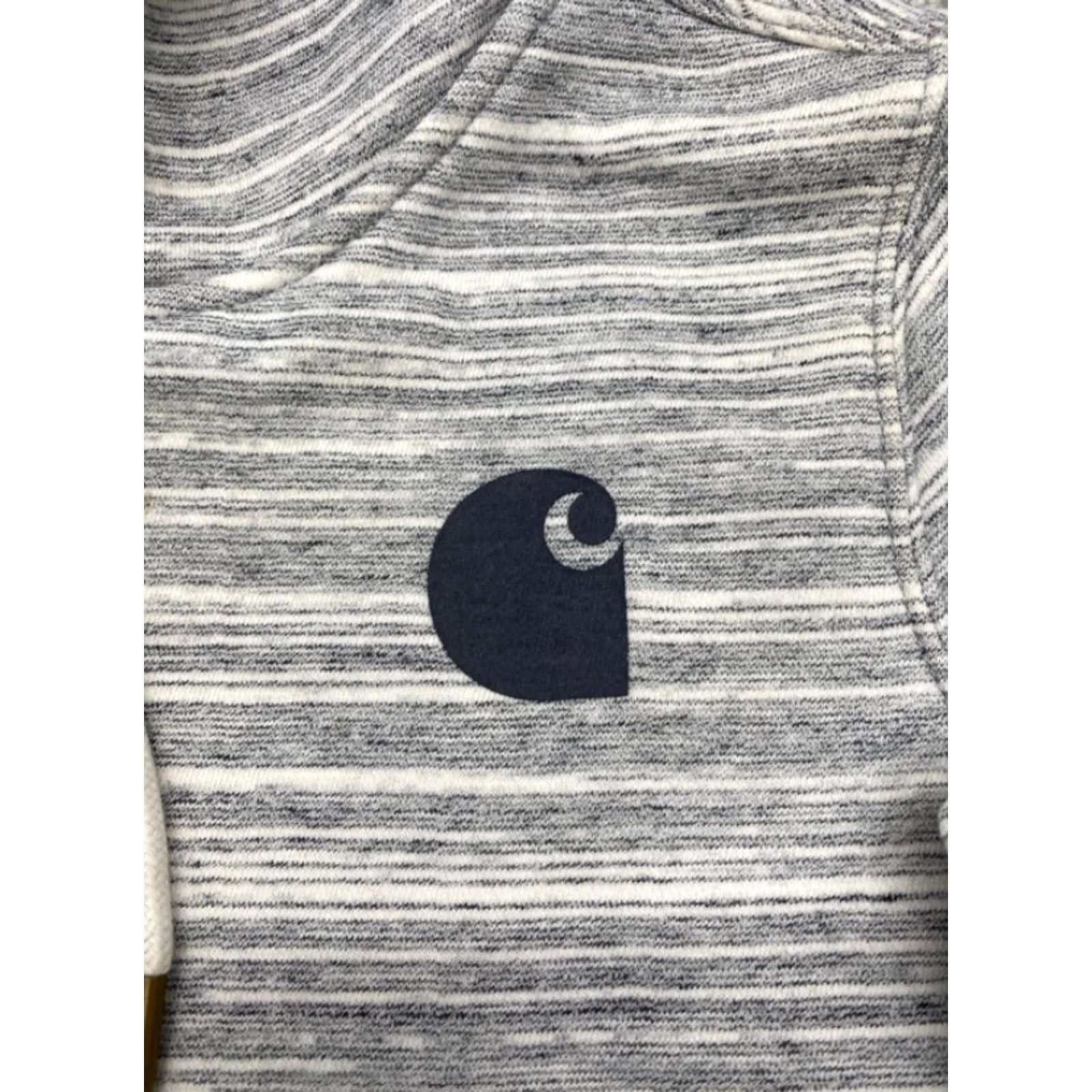Carhartt Carhartt Hoodie Women’s Small S Gray Striped Long Sleeve Relaxed Fit 4/6 - Hooded, Pockets, Pullover Size S / US 4 / IT 40 - 5 Thumbnail