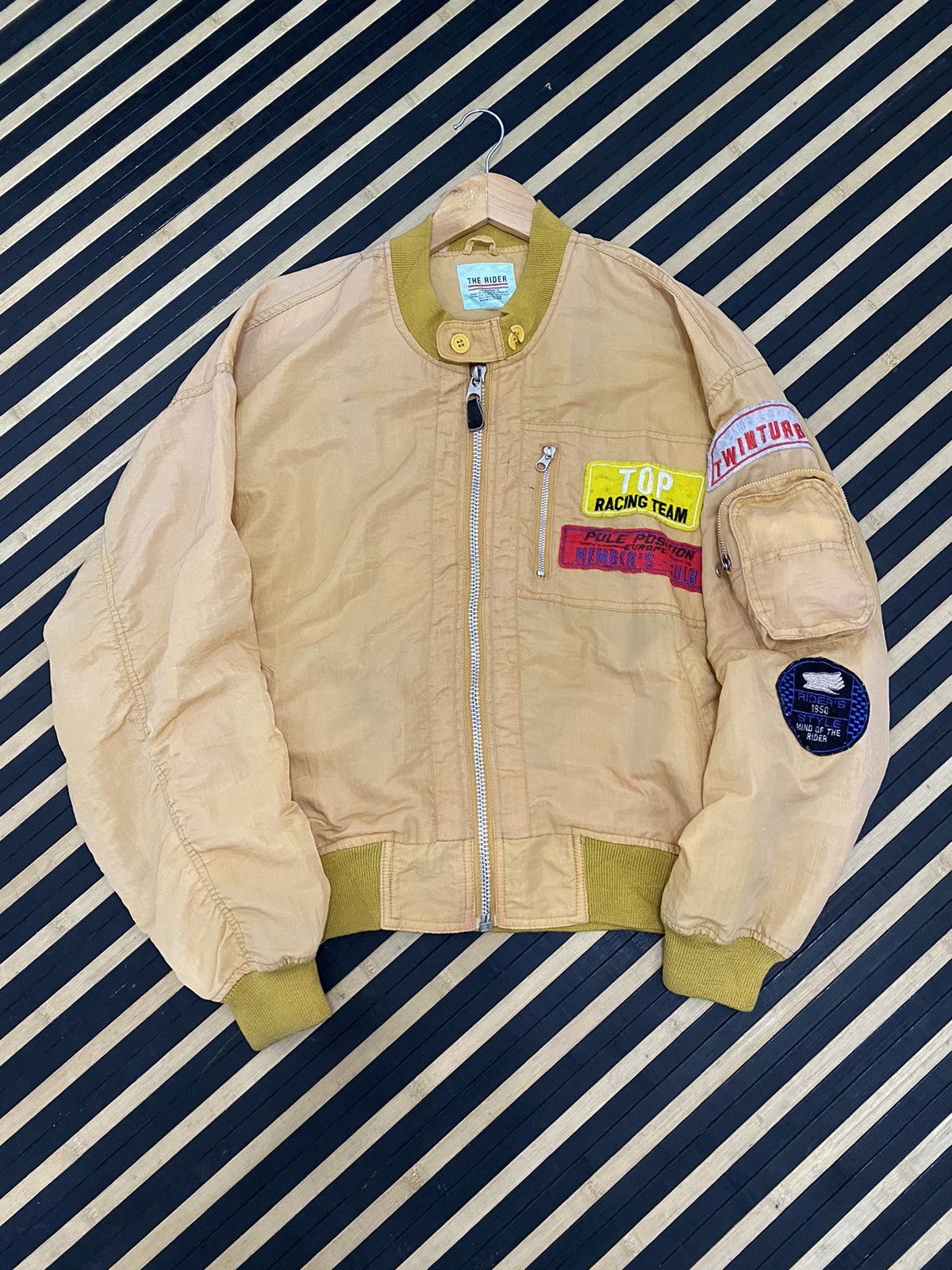 Japanese Brand × Vintage Vintage Top Racing Team Twin Turbo Bomber Jacket Size US L / EU 52-54 / 3 - 1 Thumbnail