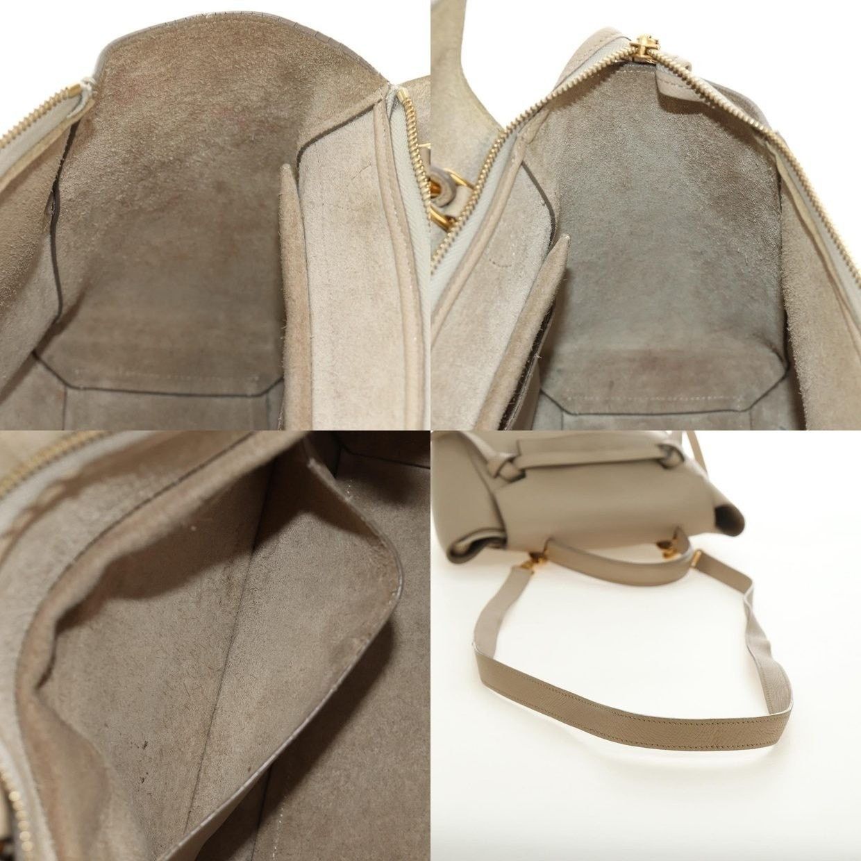 Celine Celine Leather Belt Bag Micro Handbag Beige Size ONE SIZE - 14 Thumbnail