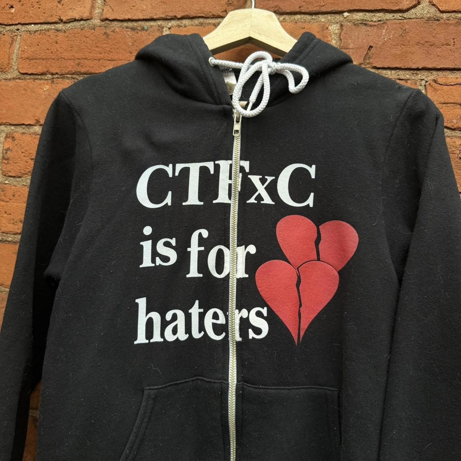 American Apparel Vintage CTFxC is for haters zip up hoodie 00s S Size S / US 4 / IT 40 - 2 Thumbnail