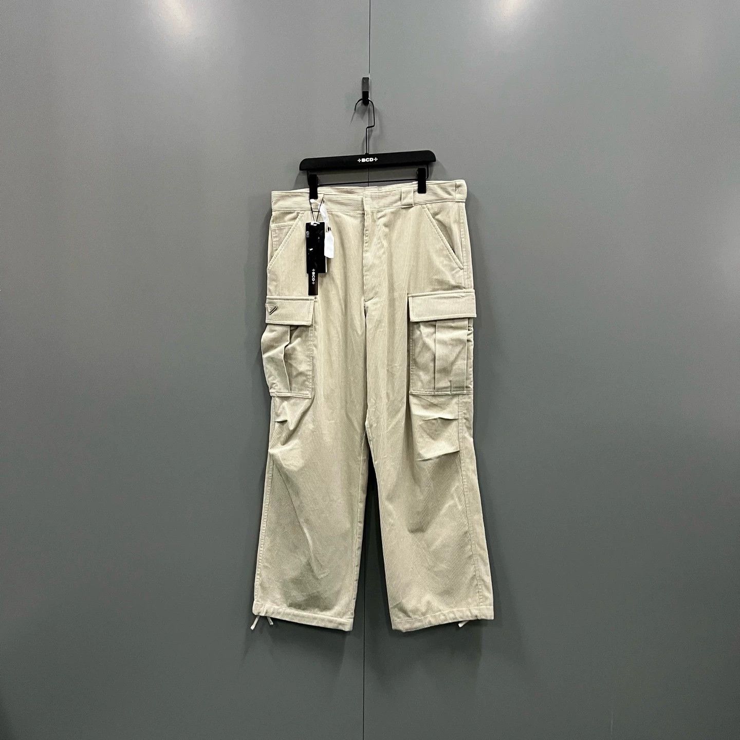PRADA Beige Corduroy Cargo Pants - dmc
