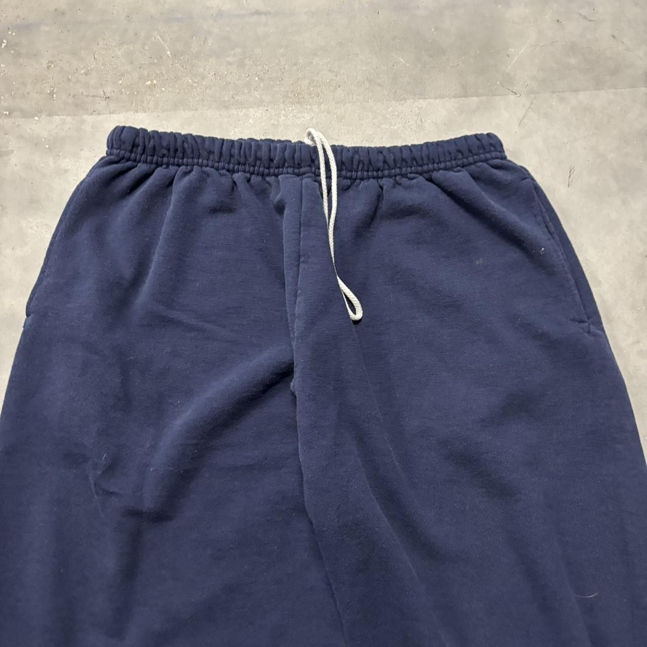 Japanese Brand × Vintage Crazy Vintage Y2K/2000s Baggy Navy Blue Skater Essential Sweatpants! Size US 32 / EU 48 - 4 Thumbnail