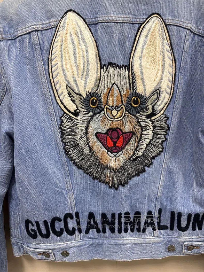 Other Gucci Lambskin monster embroidered denim jacket Size US M / EU 48-50 / 2 - 7 Thumbnail