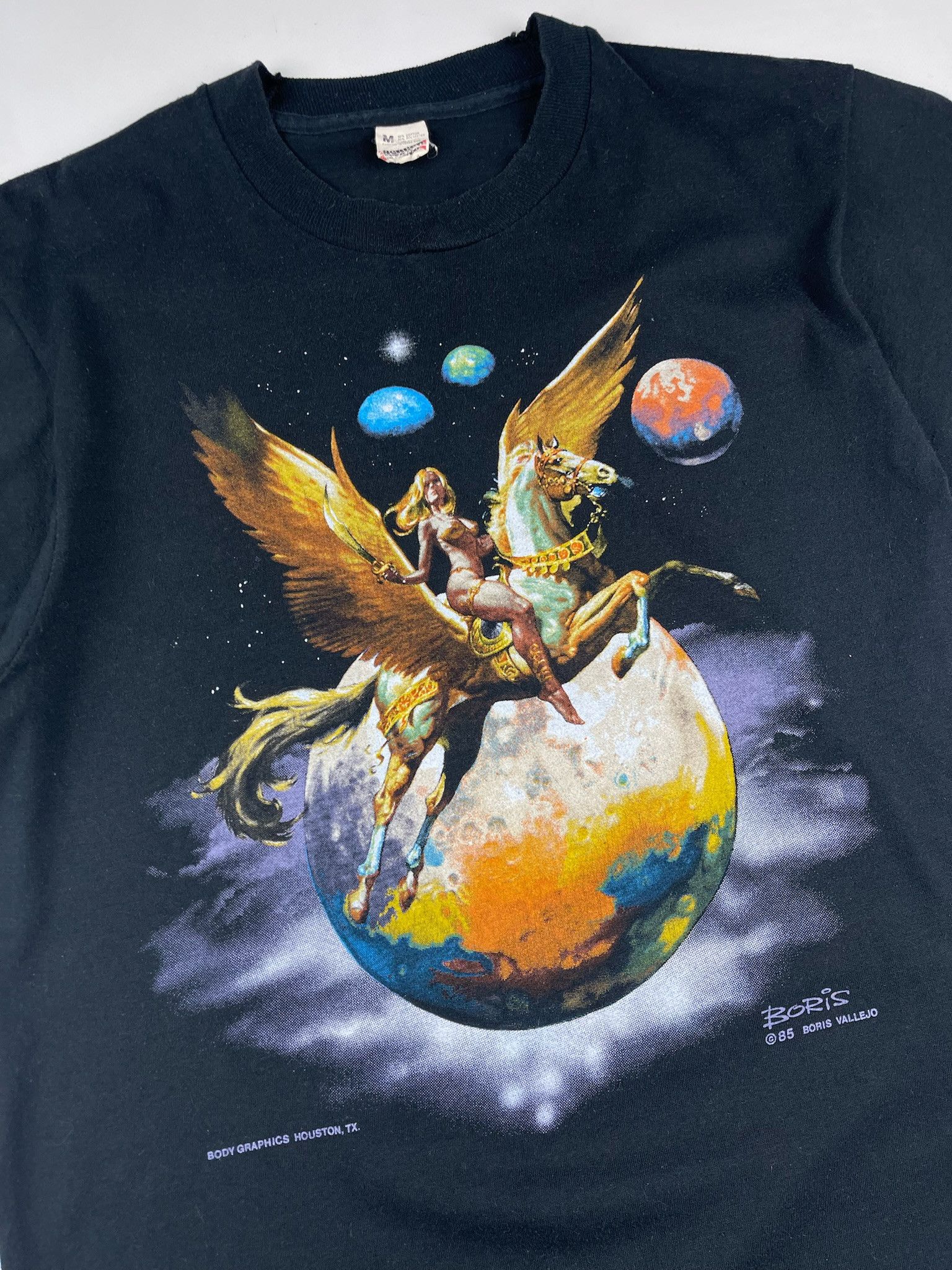 Vintage Vintage 1985 Boris Vallejo tShirt nude girl sexy women Size US L / EU 52-54 / 3 - 5 Thumbnail