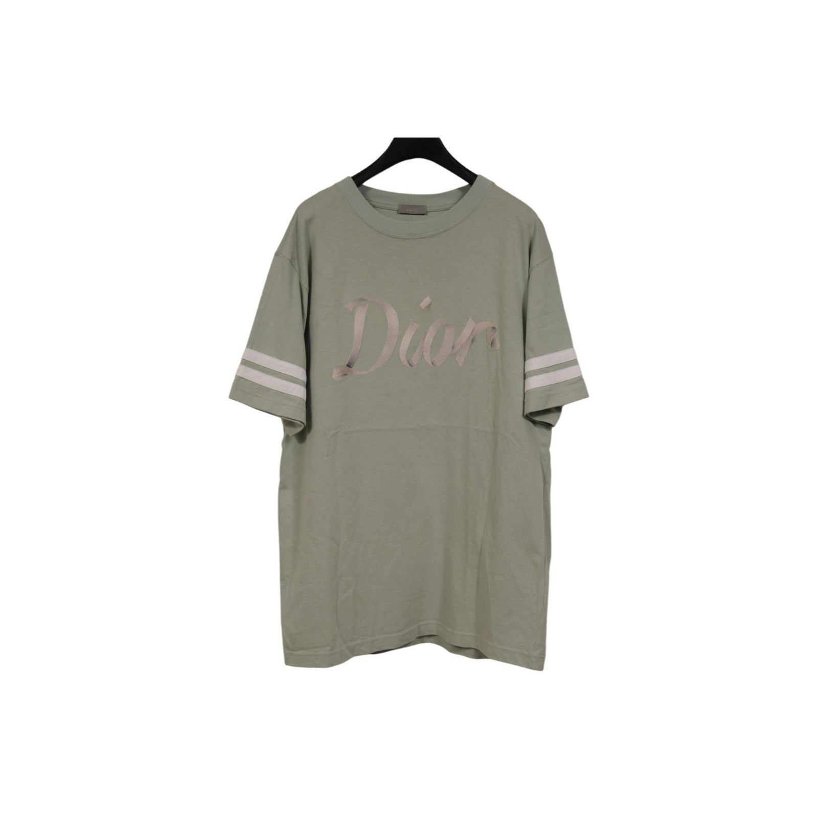 Dior 47 Logo T Shirt Mint Green Grey Cotton Size US M / EU 48-50 / 2 - 11 Thumbnail