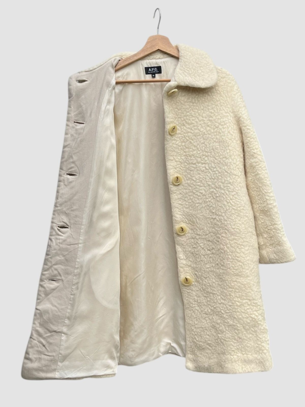 A.P.C. A.P.C. Katerine Wool-Blend Teddy Coat Size XS / US 0-2 / IT 36-38 - 4 Thumbnail