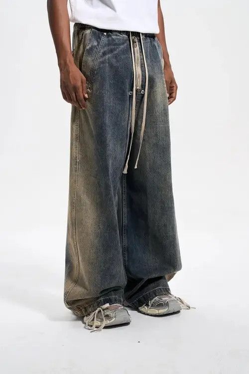 Japanese Brand × Jean Baggy Washed Zipper Gradient Vintage Denim Jeans Size US 34 / EU 50 - 3 Thumbnail
