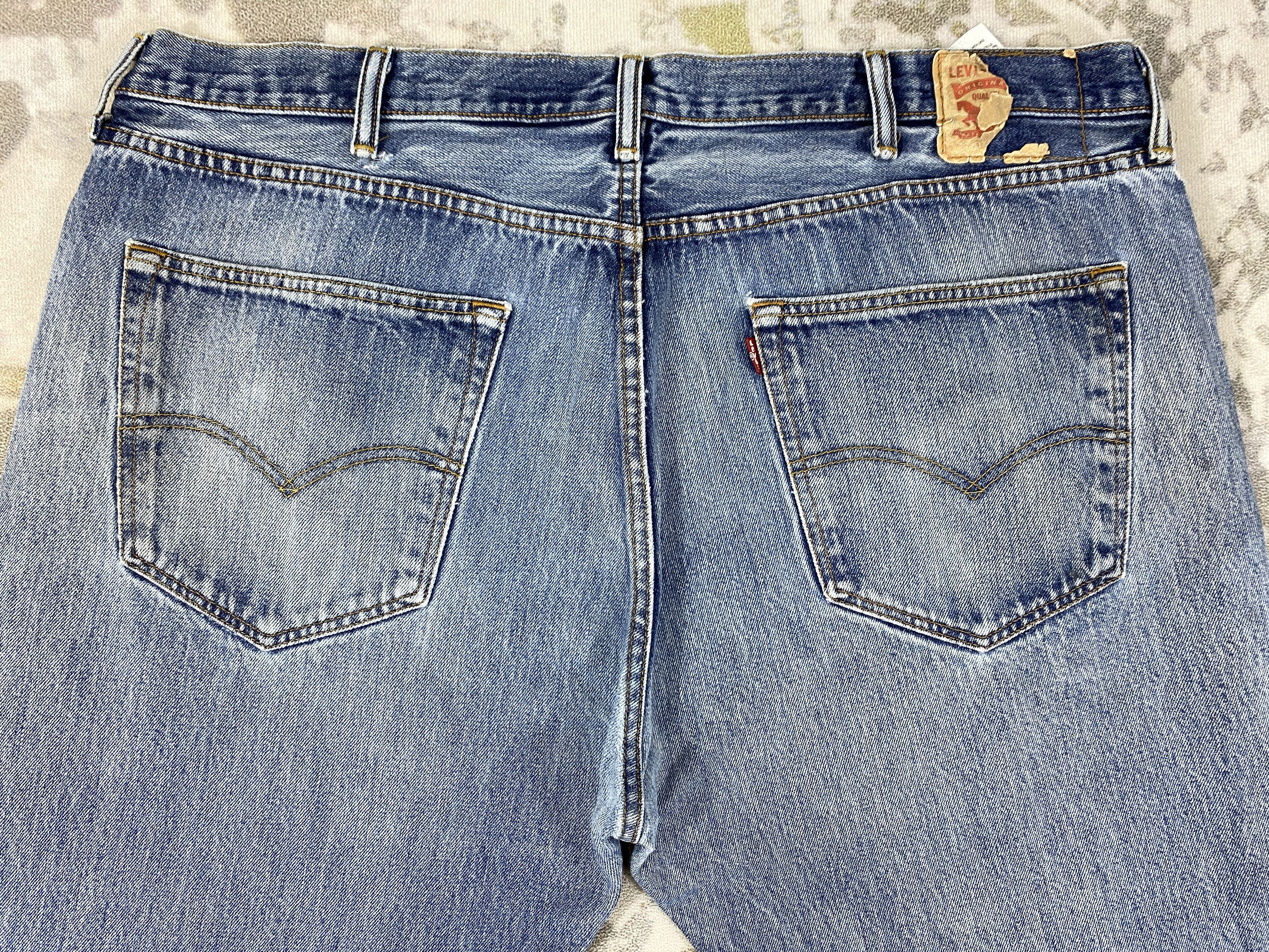 Levi's Blue Distressed Vintage Levi's Denim 41x31.5 -JN424 Size US 41 - 4 Thumbnail