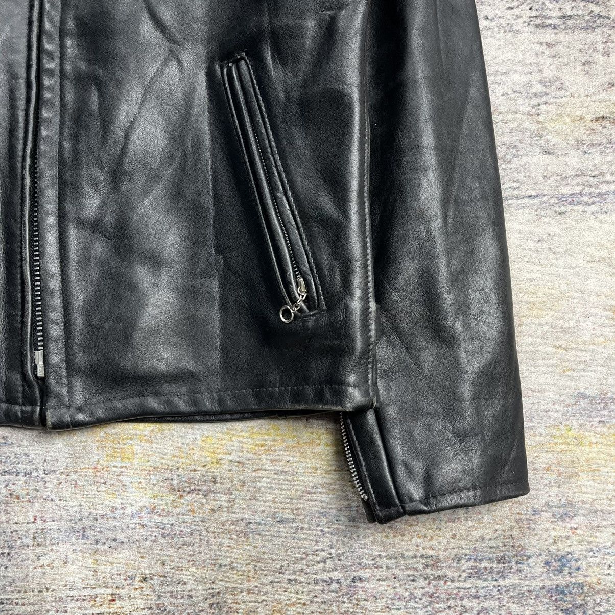 Schott × Vanson Leathers Vintage 90s Schott 013 cafe racer biker leather jacket Size US M / EU 48-50 / 2 - 4 Thumbnail