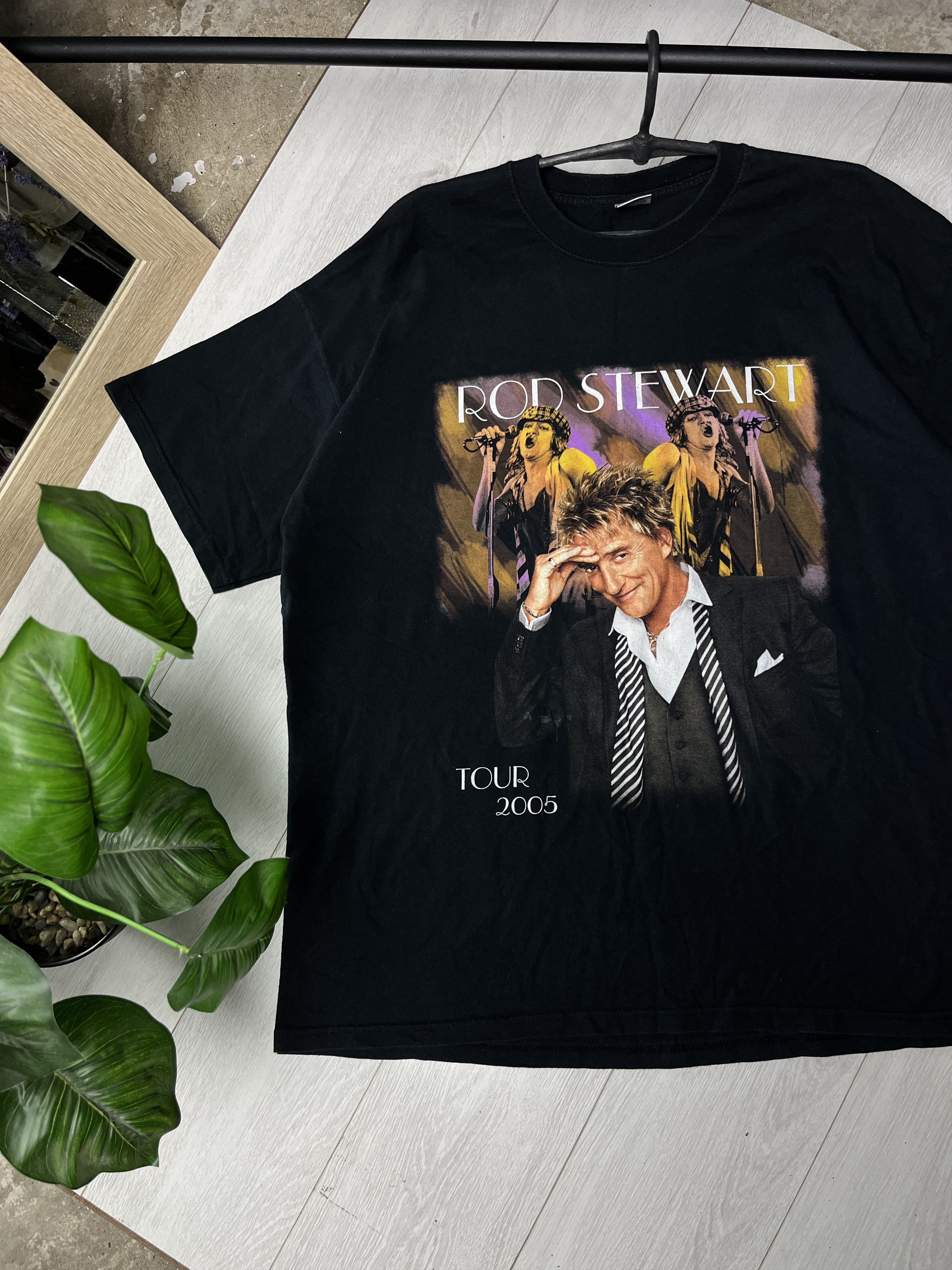 Vintage 2005 ROD STEWART "TOUR 2005" PHOTO GRAPHIC TEE - № 880 Size US XXL / EU 58 / 5 - 2 Thumbnail