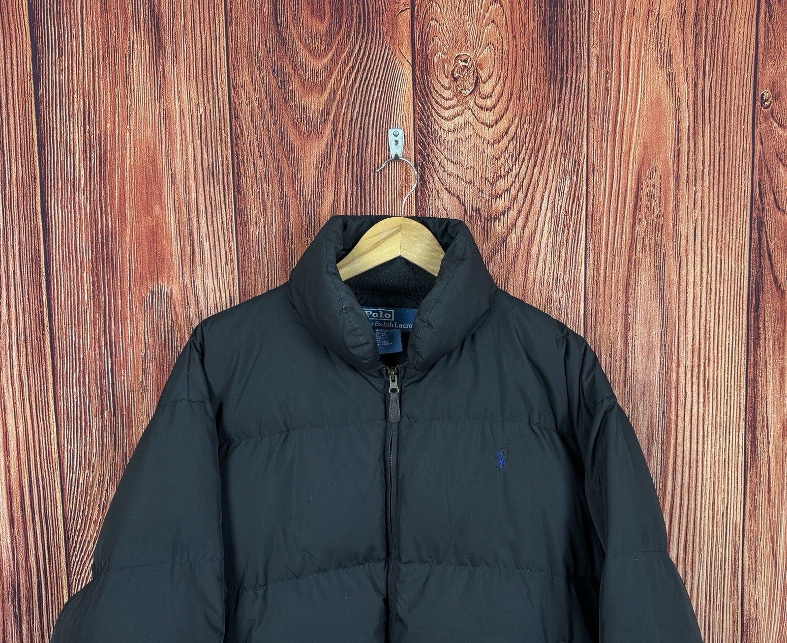 Polo Ralph Lauren Vintage Polo By Ralph Lauren Down Puffer Black Bomber Jacket Size US L / EU 52-54 / 3 - 4 Thumbnail