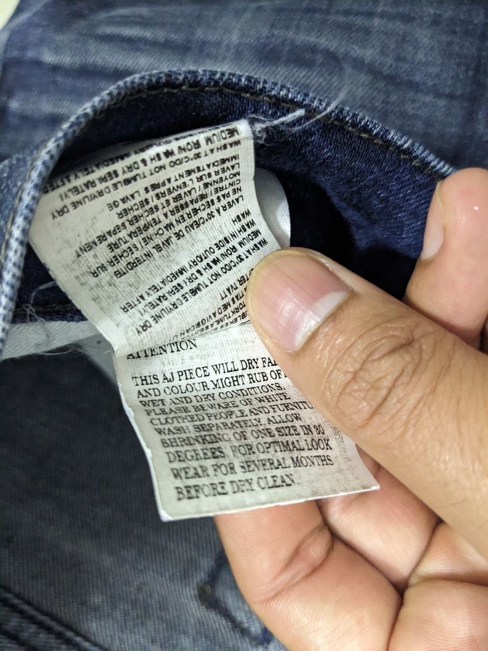 Acne Studios DARK WASH RAW FRAYED HEMLINES ACNE STUDIOS DISTRESSED JEANS Size US 28 / EU 44 - 15 Thumbnail