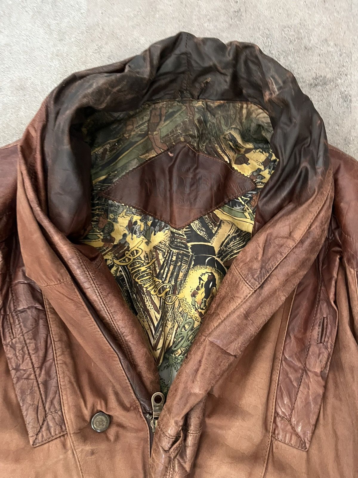 Vintage Leather Jacket Trapper vintage Avant Garde Size US L / EU 52-54 / 3 - 4 Thumbnail
