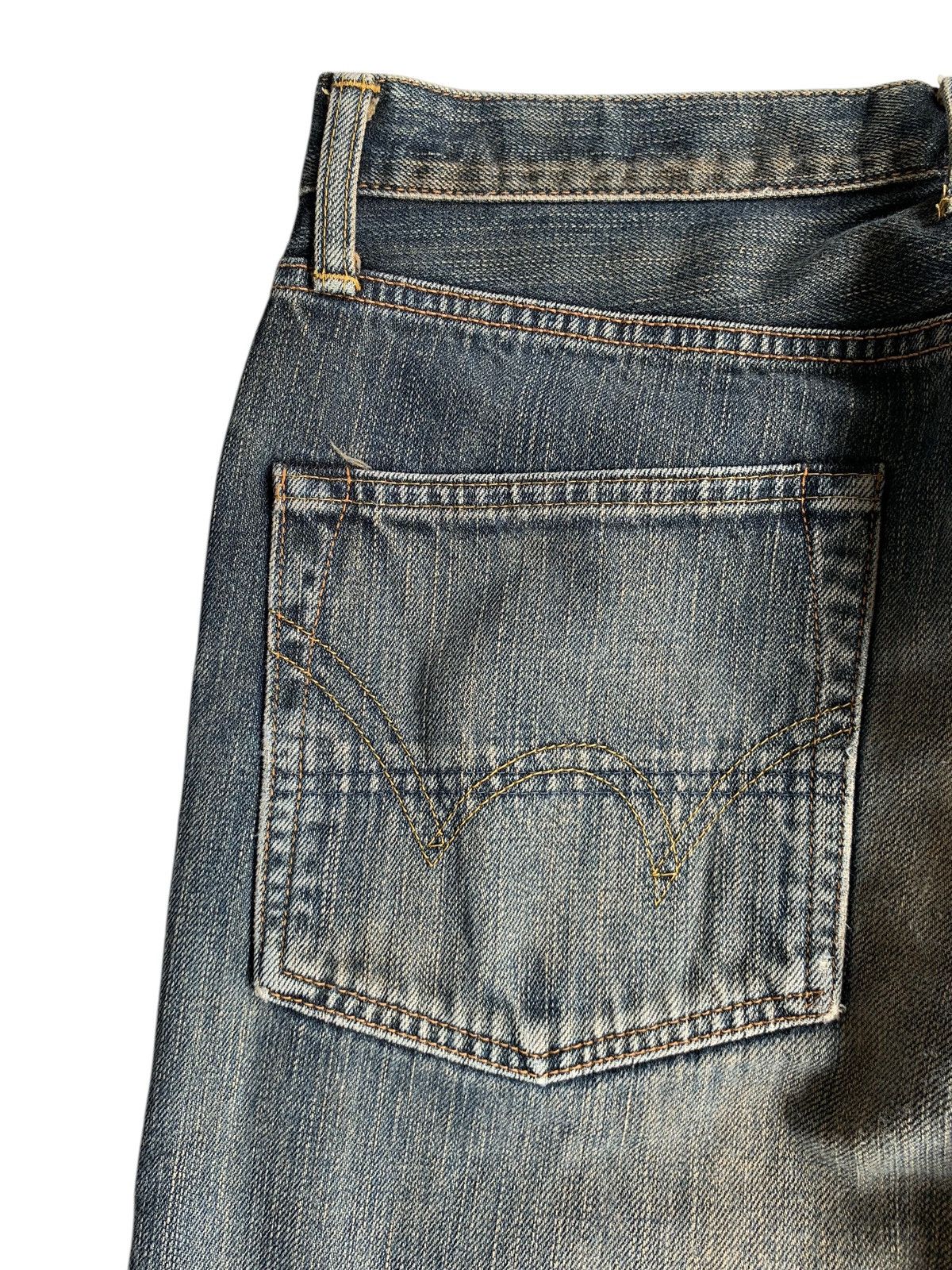Edwin × If Six Was Nine × Kapital VINTAGE EDWIN 505Z SELVEDGE FADED MUDWASH DISTRESSED DENIM🎌 Size US 31 - 12 Thumbnail