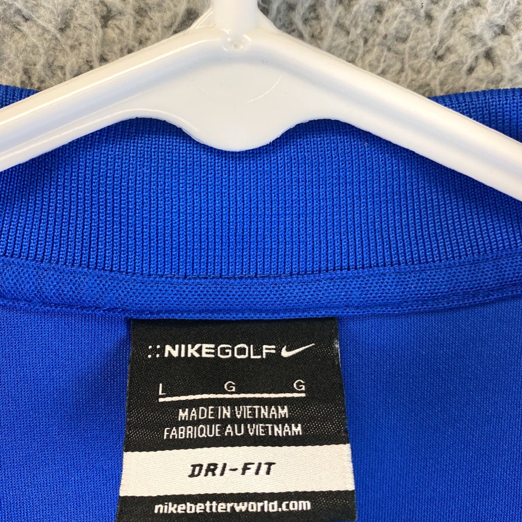 Nike Nike Dri-Fit Polo Shirt Nike Golf Men L Short Sleeve Performance Blue Logo Polo Shirt Mens Regular Size L Size US L / EU 52-54 / 3 - 6 Thumbnail
