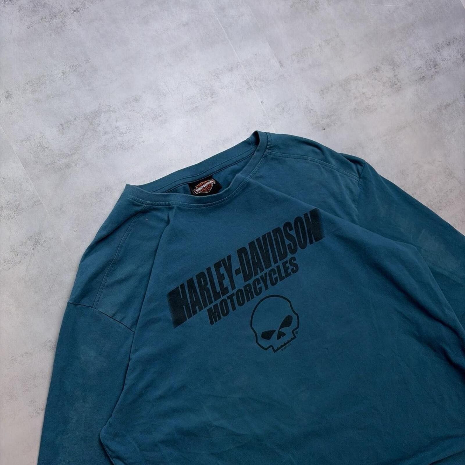 Harley Davidson Y2K Harley Davidson Biker Distressed Long Sleeve Shirt Size US XL / EU 56 / 4 - 6 Thumbnail