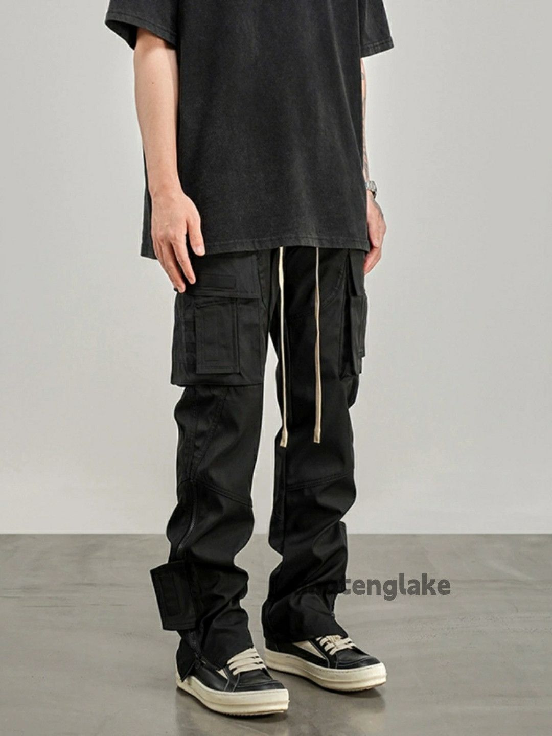 Designer × Japanese Brand × Vintage zipper utility military tactical punk flared cargo pants Size US 34 / EU 50 - 1 Thumbnail
