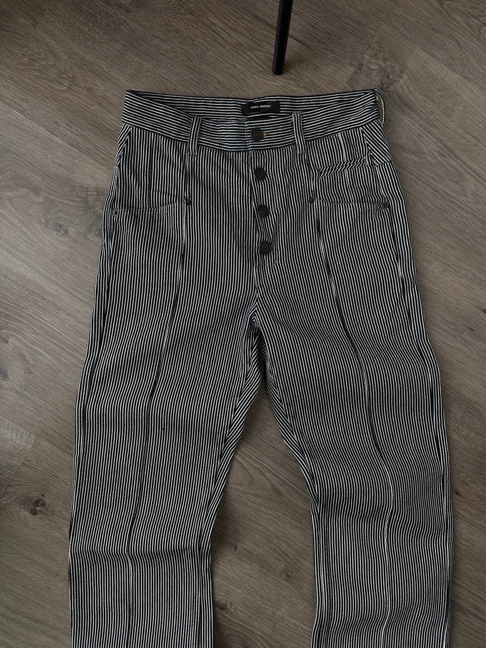 Isabel Marant × Japanese Brand × Vintage Vintage Isabel Marant High Waist Striped Trousers Button Fly Size 24" / US 00 / IT 34 - 7 Thumbnail