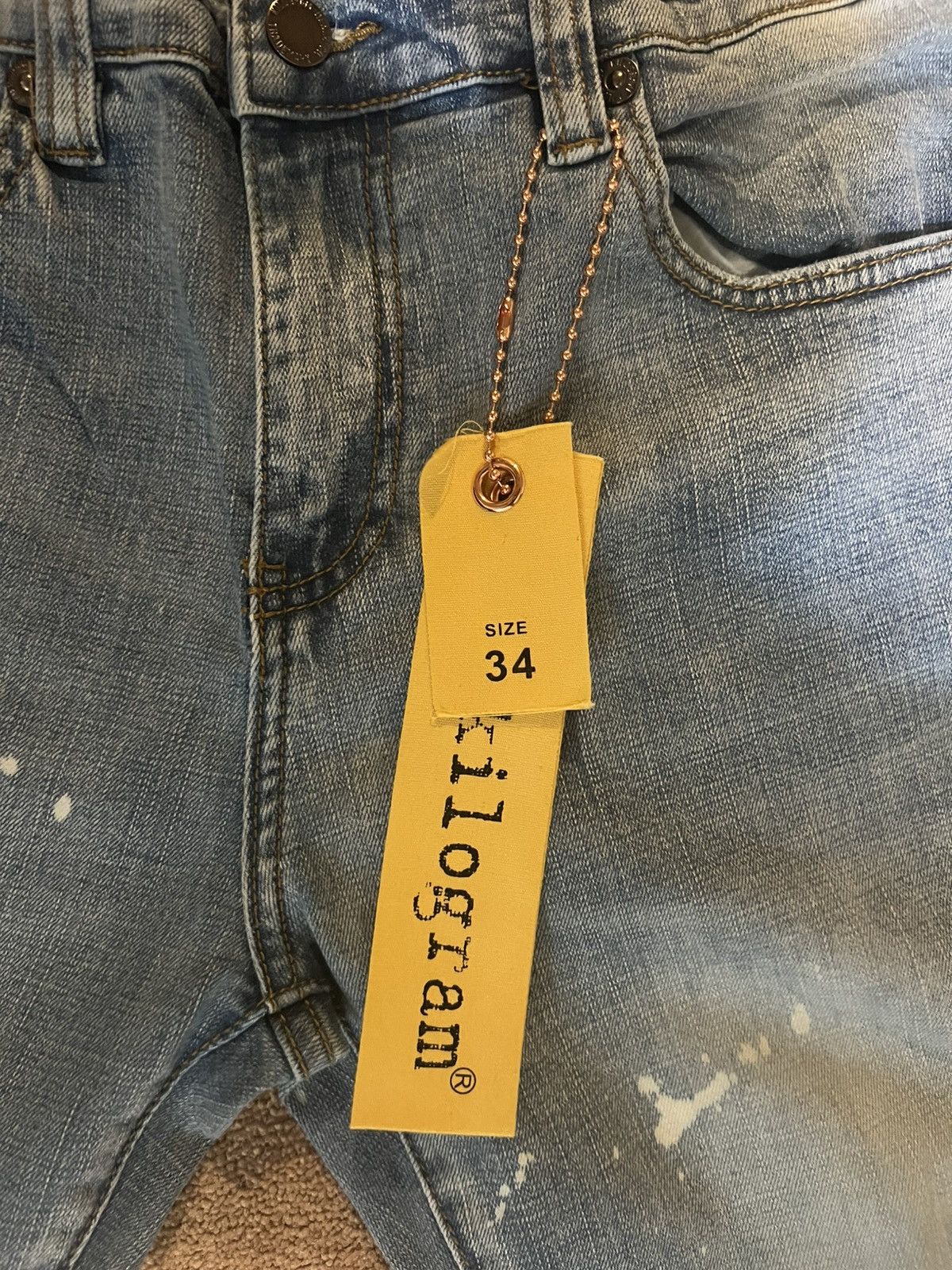 Other Kilogram Stacked Distressed Jeans Size 34 Size US 34 / EU 50 - 2 Thumbnail