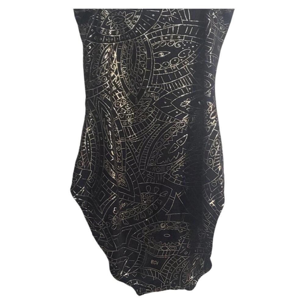Dior CT1905 Christian Dior Vintage Black & Gold Bathing Suit 12 Size ONE SIZE - 7 Thumbnail
