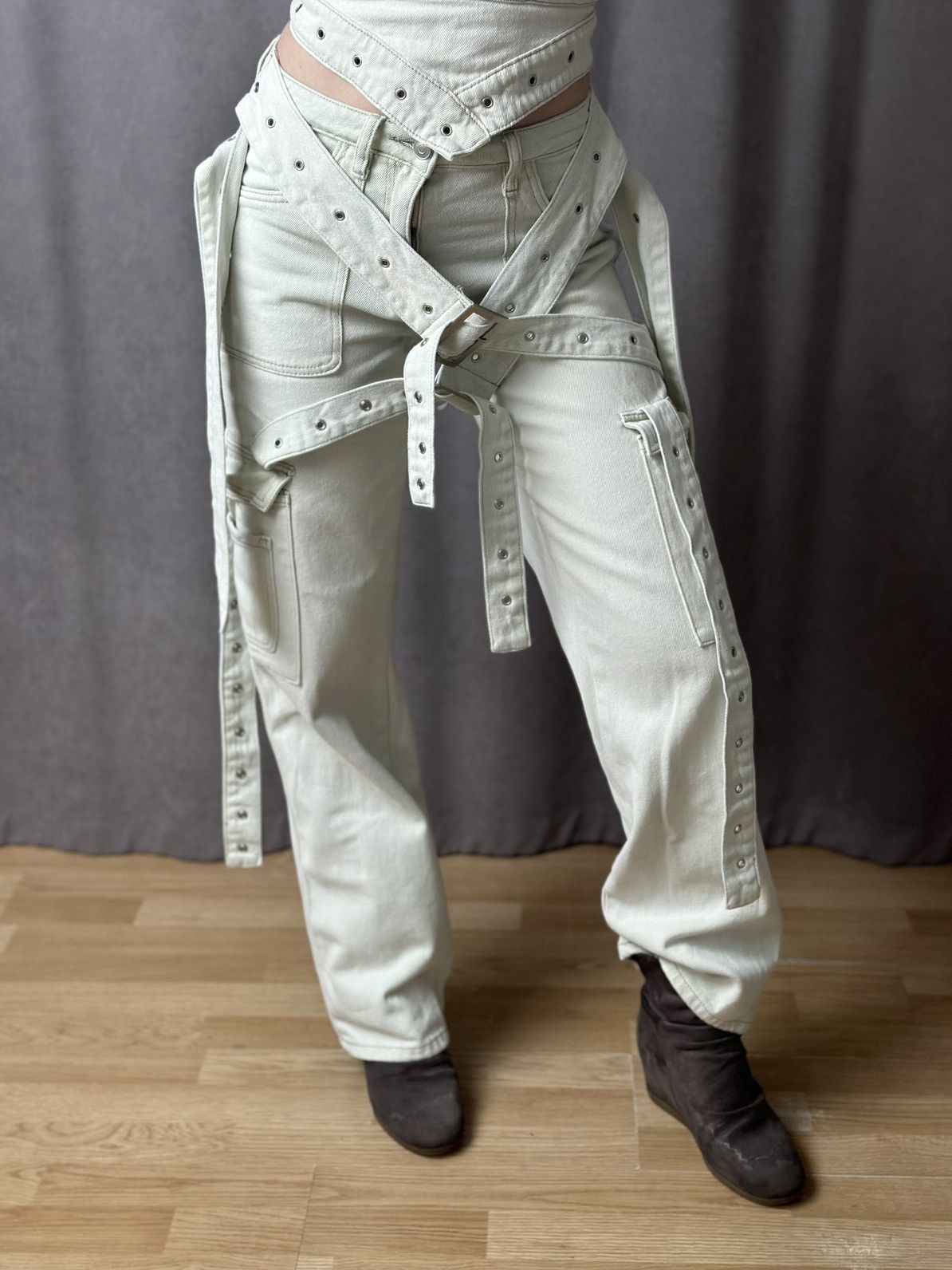 Junya Watanabe Vintage Suits Metal Avantgarde Japanese Rare Rick Owens Size 28" / US 6 / IT 42 - 14 Thumbnail