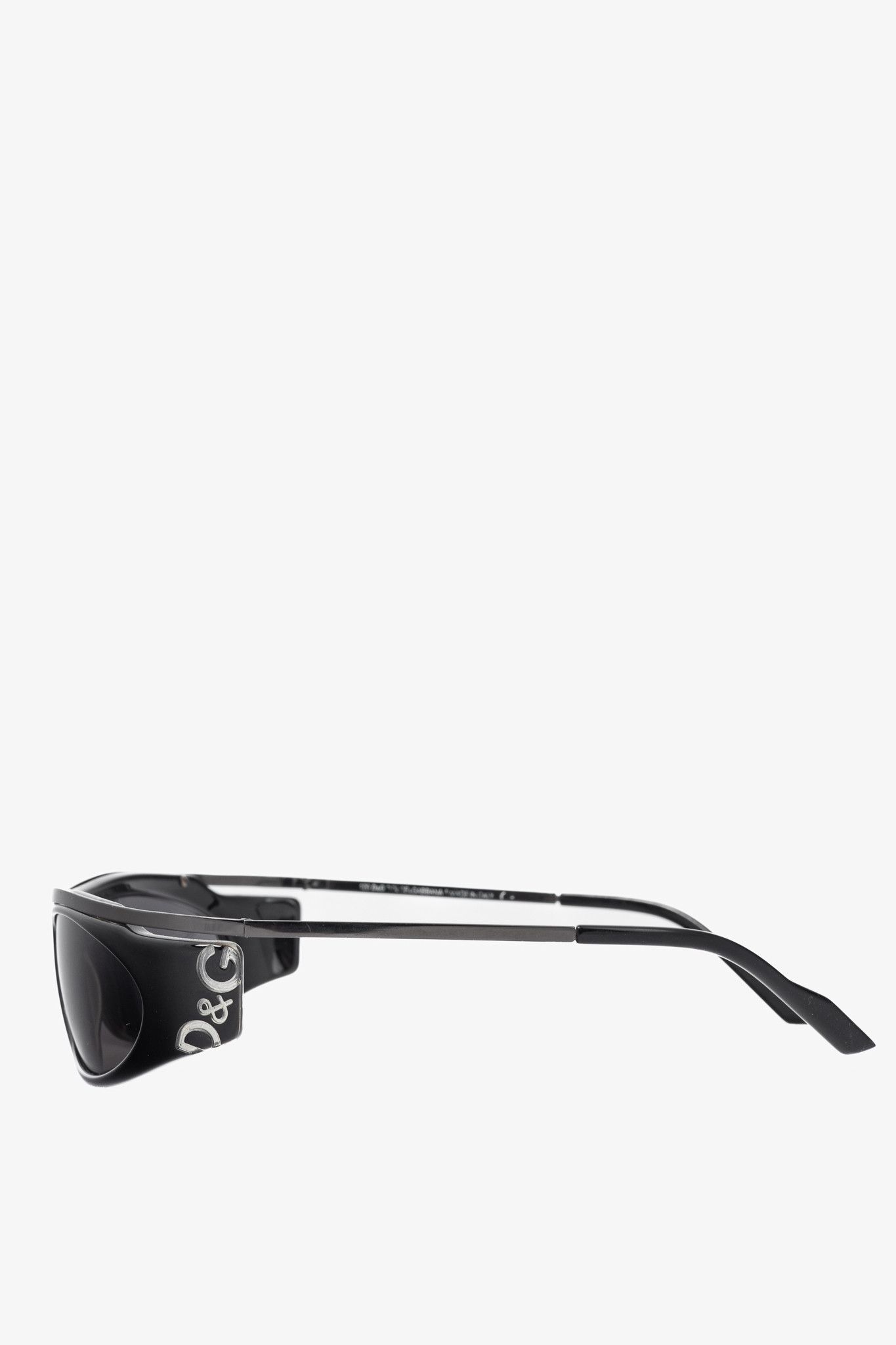 Dolce & Gabbana D&G Dolce & Gabbana Acetate Logo-Temple Wrap Sunglasses Size ONE SIZE - 3 Thumbnail