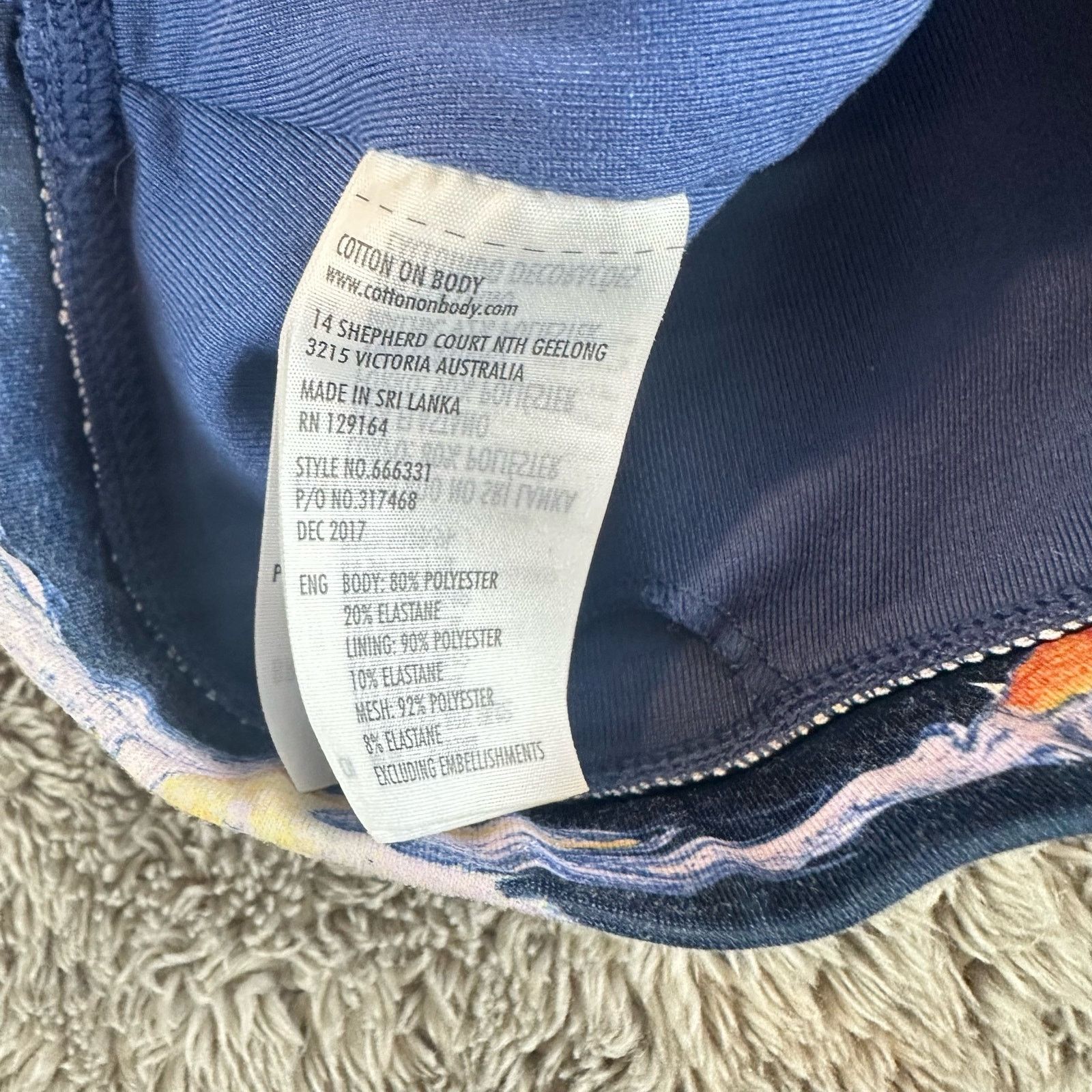 Other Cotton On Body Printed Sports Bra M Medium Yoga Pilates Size M / US 6-8 / IT 42-44 - 6 Thumbnail