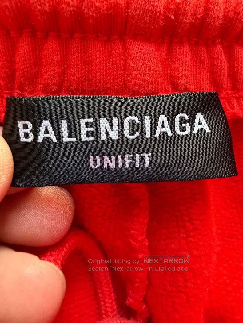 Balenciaga Balenciaga size XL 3B Embroidered Red Sports Short Pants Size US 27 - 3 Thumbnail