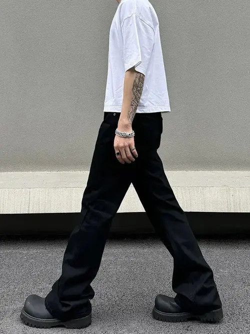 VIBE Black Stacked Flare Denim Jeans Size US 32 / EU 48 - 6 Thumbnail