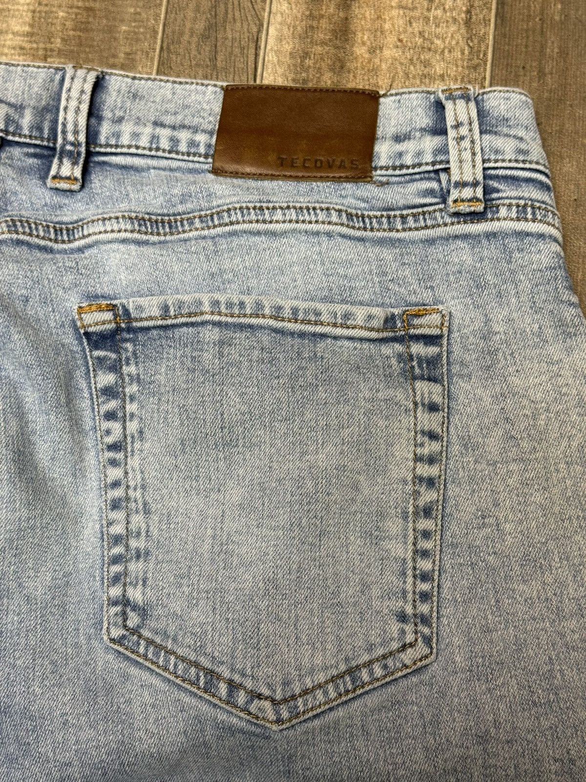 Tecovas Tecovas Light Wash Blue Denim Jeans Straight Fit Size US 40 / EU 56 - 10 Thumbnail