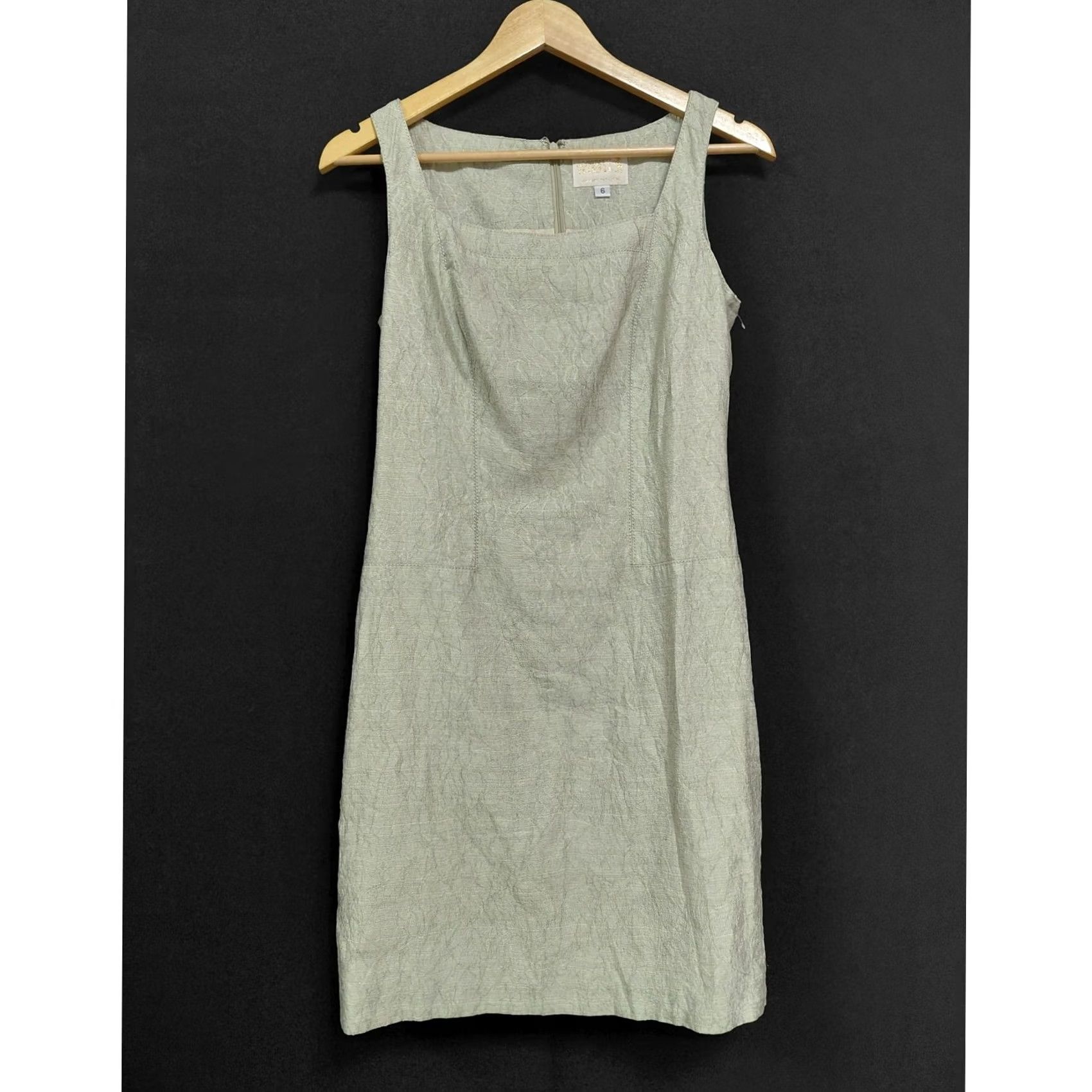 Vintage Alberto Makali Green Sleeveless Dress Knee Length Women Size 6 Size M / US 6-8 / IT 42-44 - 2 Thumbnail