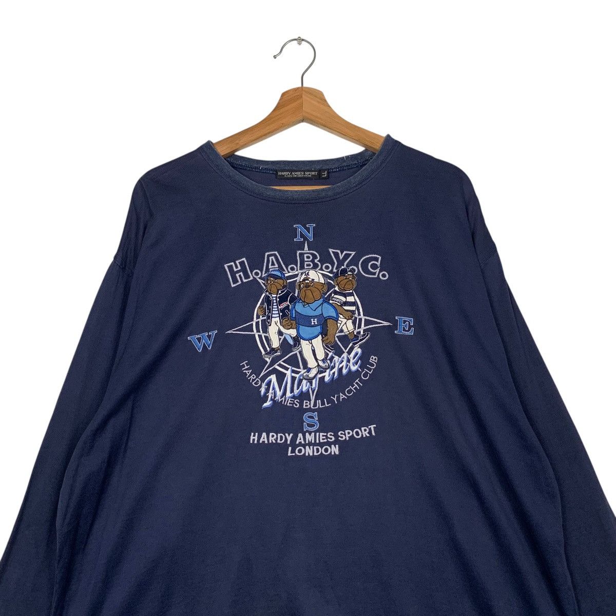 Hardy Amies HARRY AMIES Bull Yacht Club Embroidery Logo LS Tee 2344-C105 Size US L / EU 52-54 / 3 - 2 Thumbnail