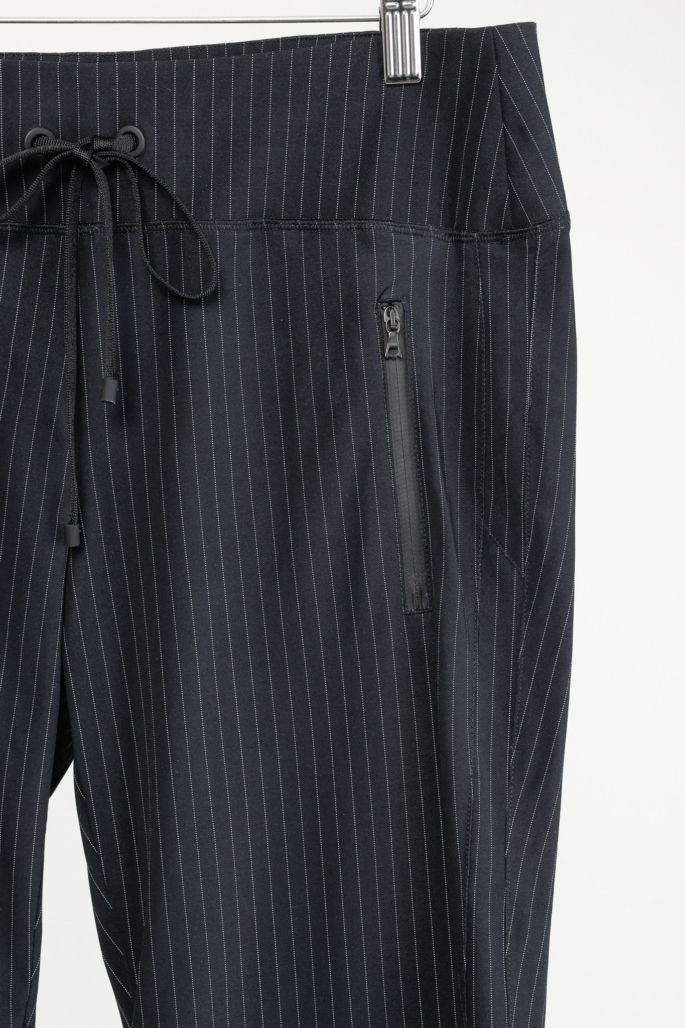 Other Cambio Jaden Navy Pinstripe Drawstring Pants Size 31" - 4 Thumbnail