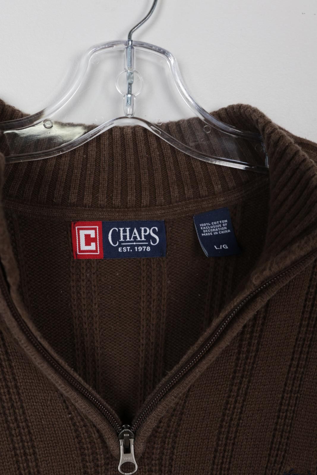 Chaps 00's Chaps Ribbed Knit Quarter-Zip Sweater Size M / US 6-8 / IT 42-44 - 4 Thumbnail