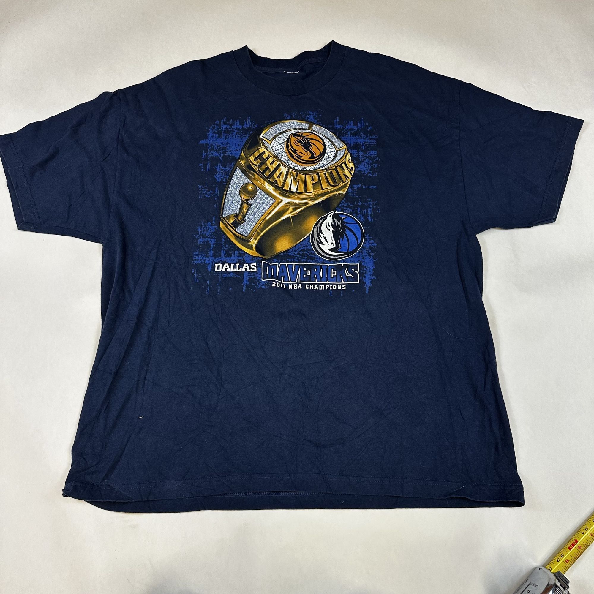 NBA Dallas Mavericks 2011 NBA Champions T-Shirt Navy Blue Short Size US XL / EU 56 / 4 - 1 Thumbnail
