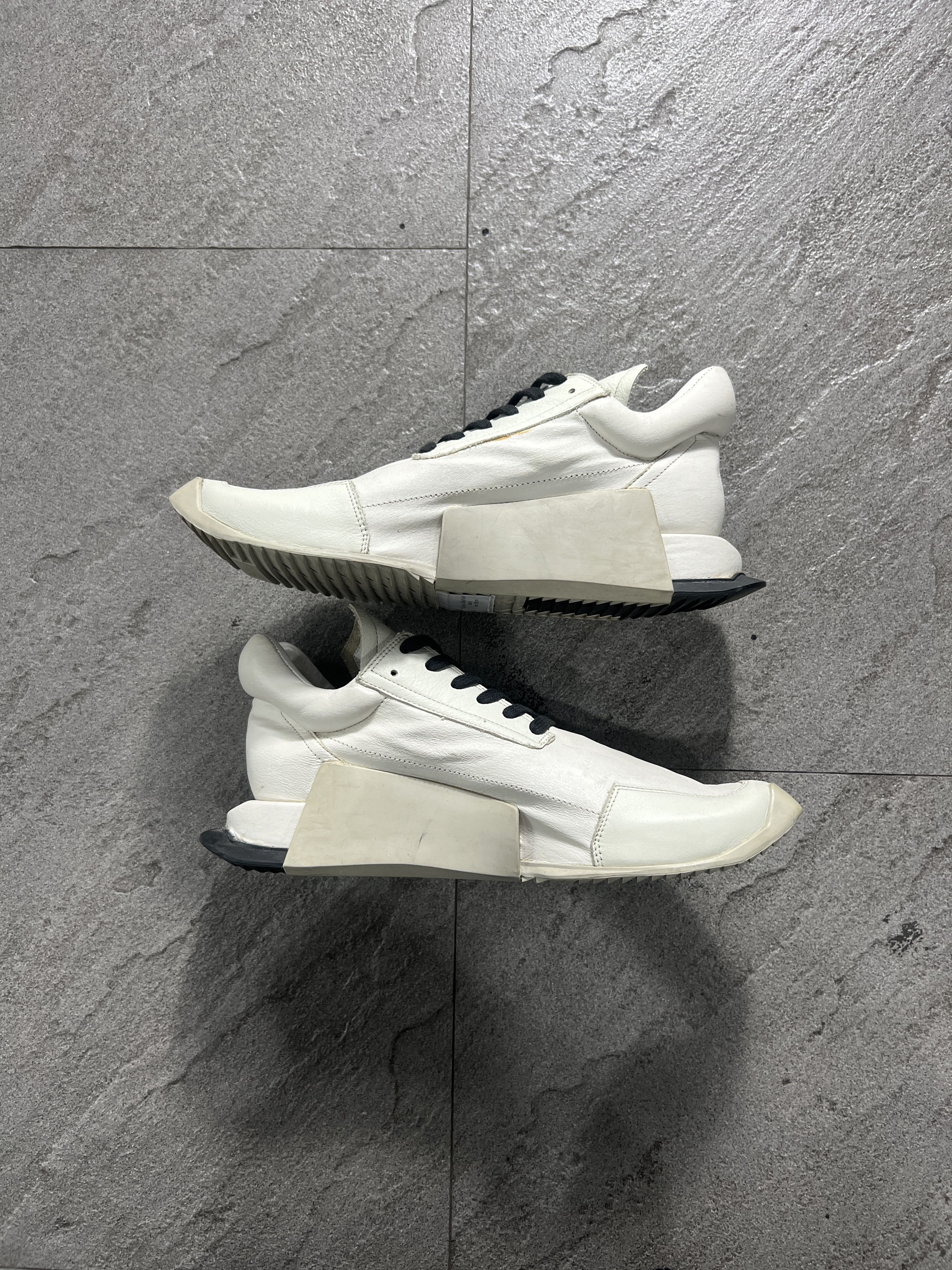 Adidas × Rick Owens Rick Owens x Adidas Level Runner White Leather EU42 Size US 8.5 / EU 41-42 - 5 Thumbnail